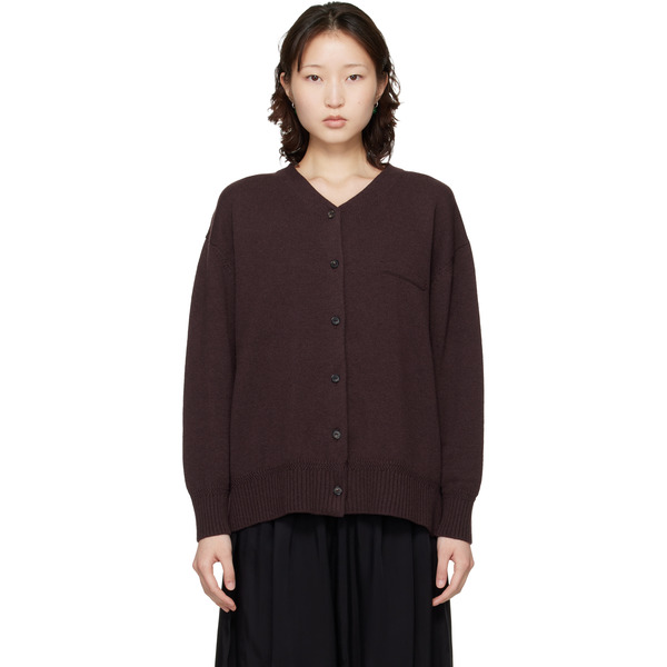  Cordera Burgundy Merino Wool Cardigan 