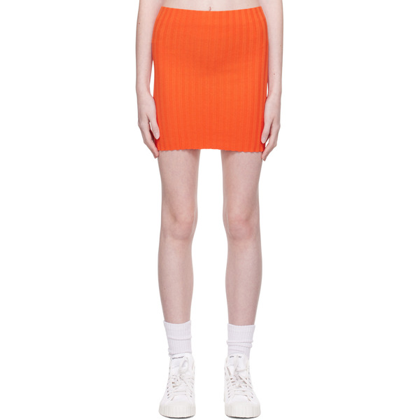  Cotton Citizen Orange Capri Miniskirt 