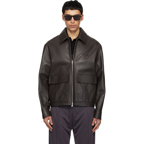  Courrèges Brown 2-pocket Leather Jacket 