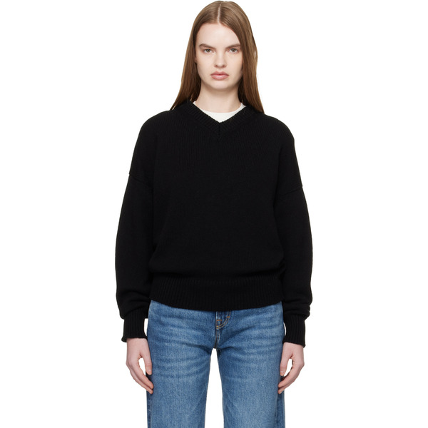  &daughter Black Balla Slouch V-neck Sweater 