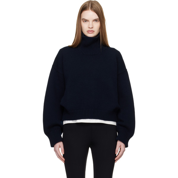  &daughter Navy Caragh Crop Turtleneck 