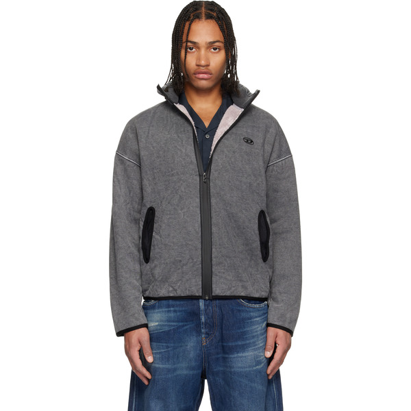  Diesel Gray S-baty-new Track Jacket 