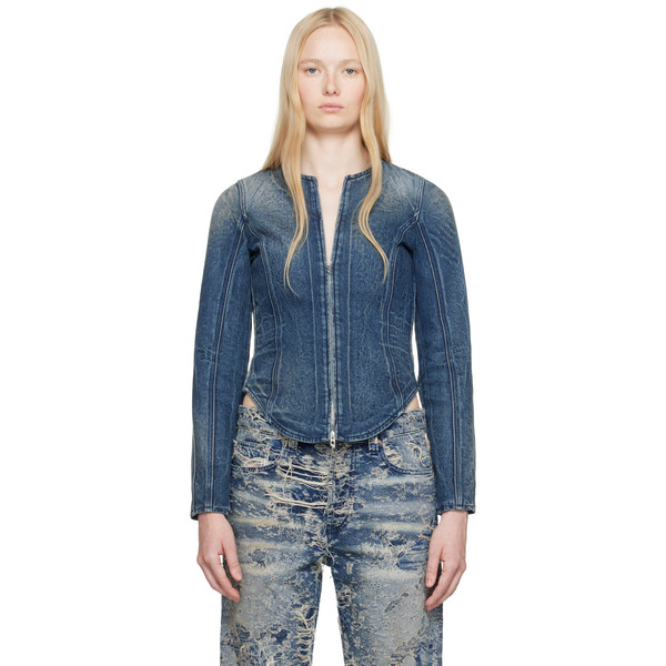  Diesel Navy De-gary-fsg Denim Jacket 