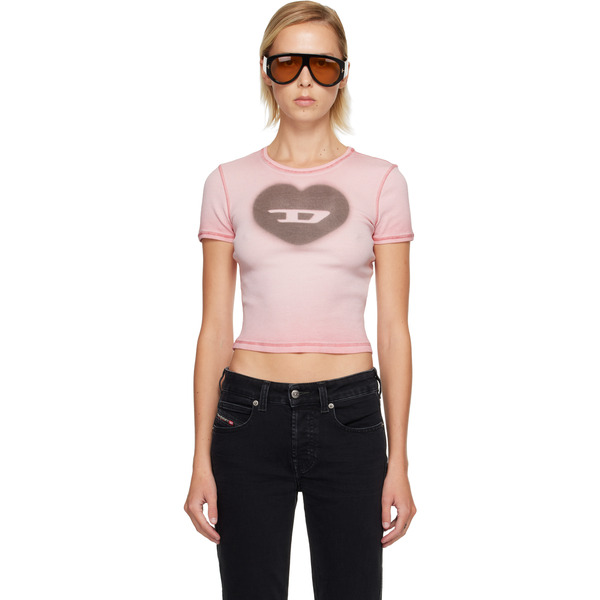  Diesel Pink T-ele T-shirt 