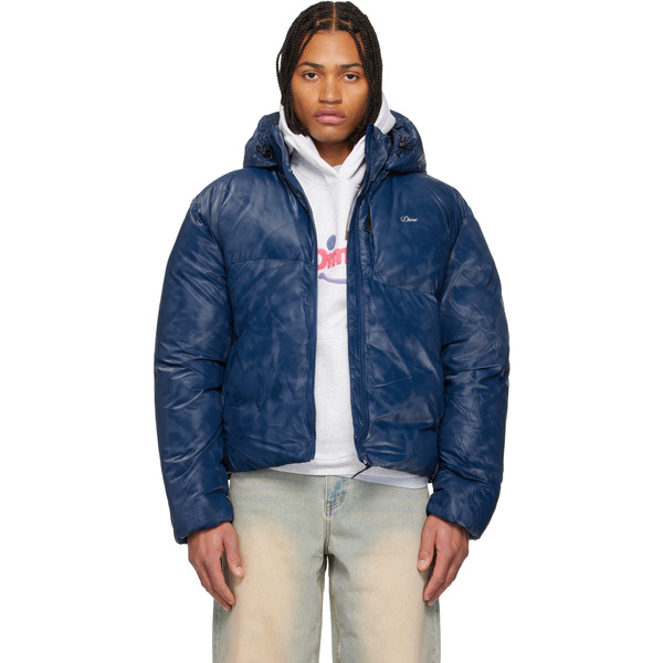 Dime Blue Wavy Puffer Jacket 