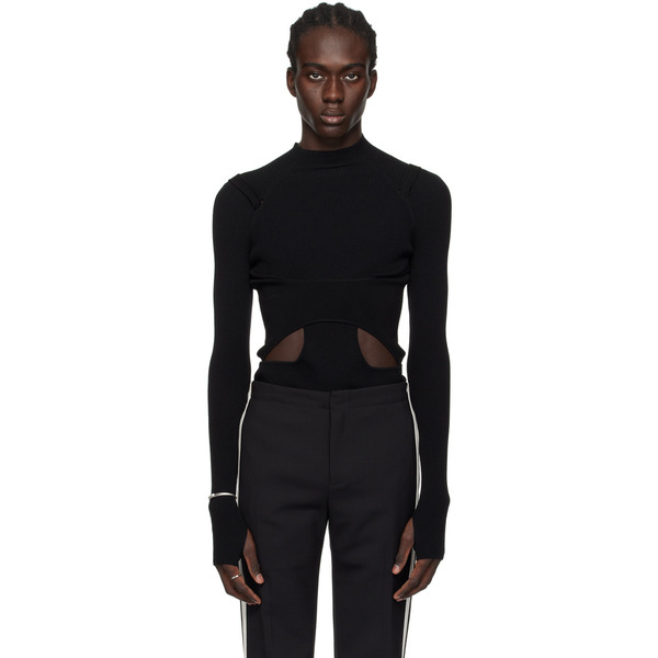  Dion Lee Black Interlink Skivvy Turtleneck 