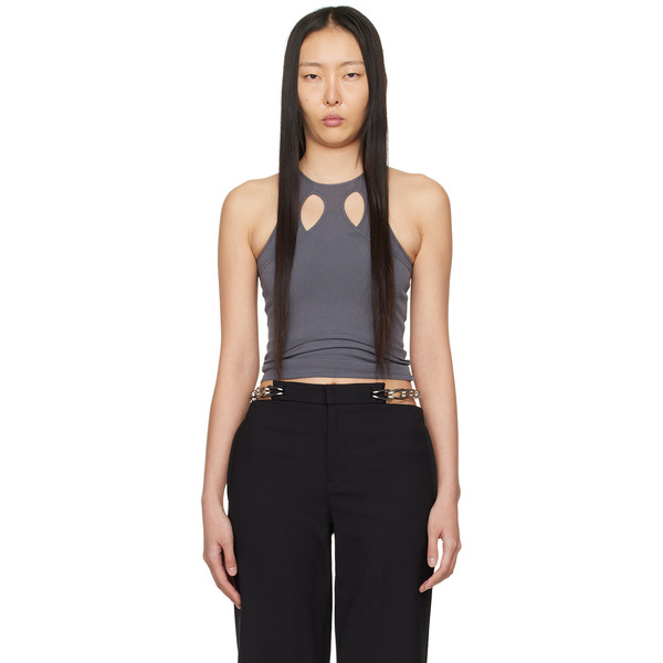  Dion Lee Gray Mobius Loop Tank Top 