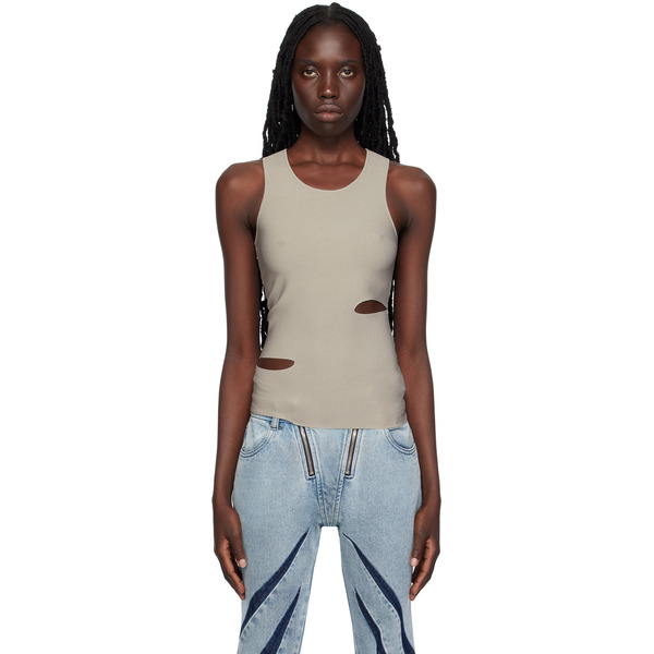  Dion Lee Gray Slit Tank Top 