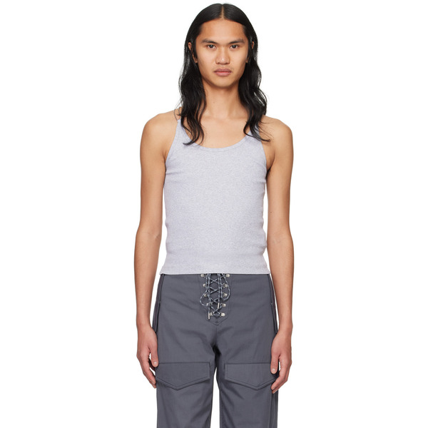  Dion Lee Gray Wire Strap Tank Top 