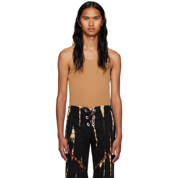  Dion Lee Tan Bichrome Tank Top 