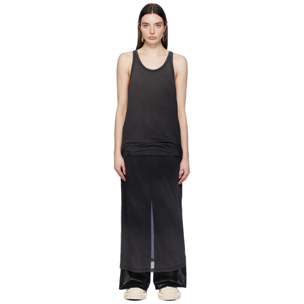  Doublet Black Layered Maxi Dress 