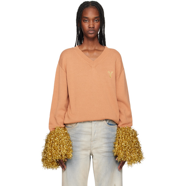  Doublet Tan Cheerleading Pompon Sweater 