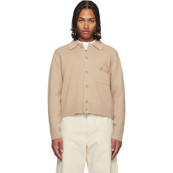  Dries Van Noten Beige Wool Cardigan 