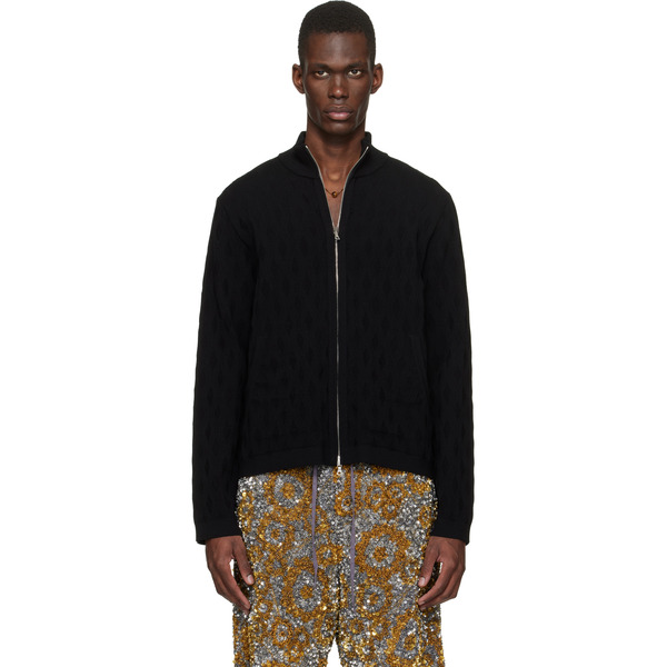  Dries Van Noten Black Zip Sweater 