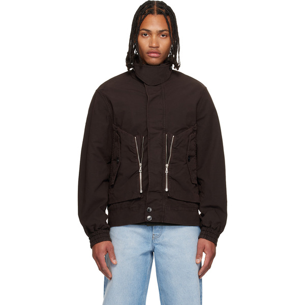  Dries Van Noten Brown Overdyed Shell Jacket 