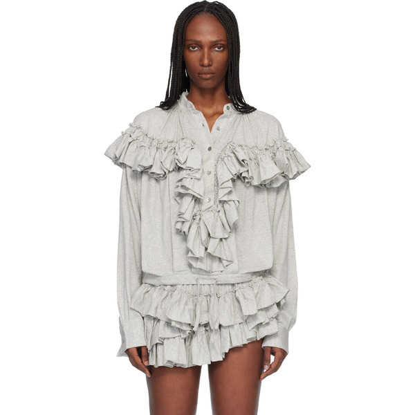  Dries Van Noten Gray Blouse 