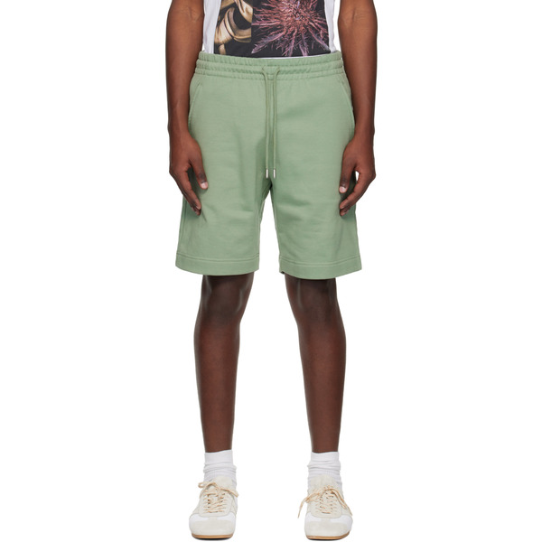  Dries Van Noten Green Drawstring Shorts 