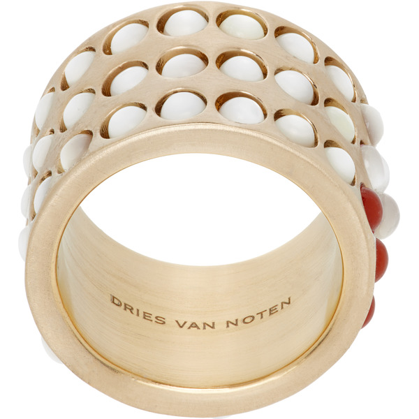  Dries Van Noten Layered Stone Band Ring 