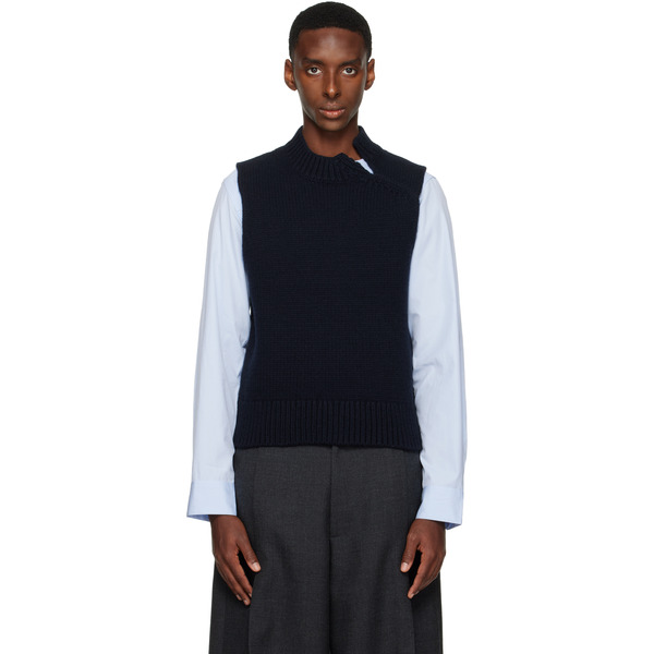  Dries Van Noten Navy Merino Wool Turtleneck 