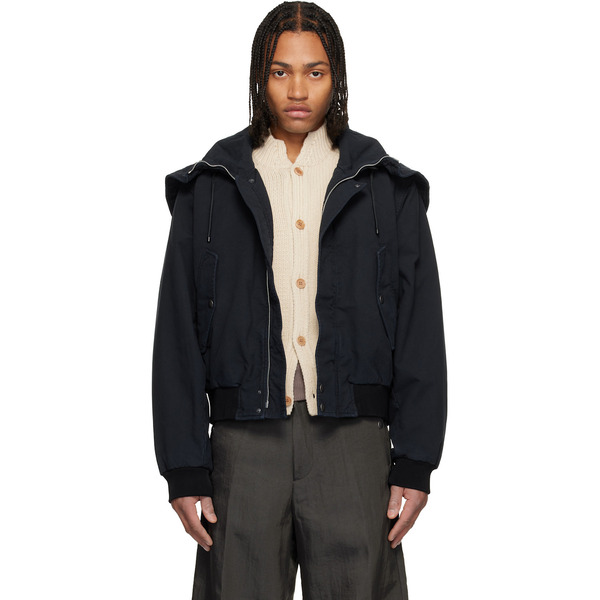  Dries Van Noten Navy Overdyed Jacket 
