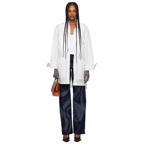  Dries Van Noten White Oversized Midi Dress 