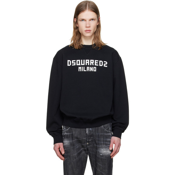  Dsquared2 Black 'dsquared2 Milano' Cool Fit Sweatshirt 