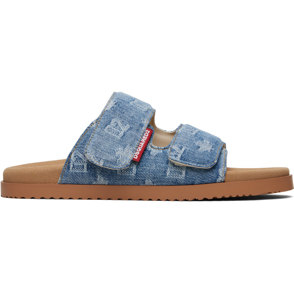  Dsquared2 Blue D2 Monogram Sandals 