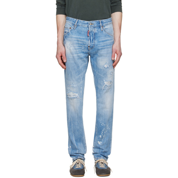  Dsquared2 Blue Light Wash Teddy Jeans 