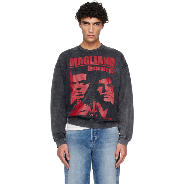  Dsquared2 Gray Magliano Edition Rock Relax Fit Sweatshirt 