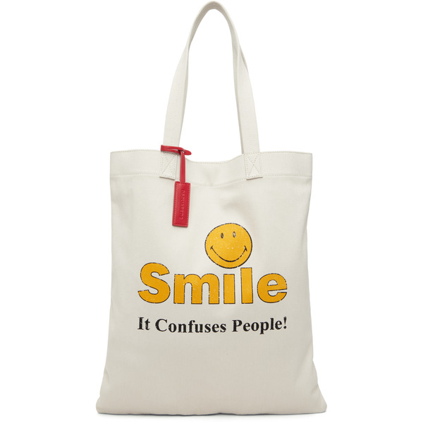  Dsquared2 Off-white Smiley Edition Shopping Tote 
