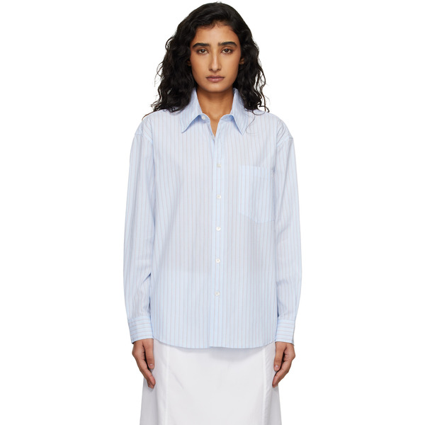  Dunst Blue Oversized Striped Shirt 