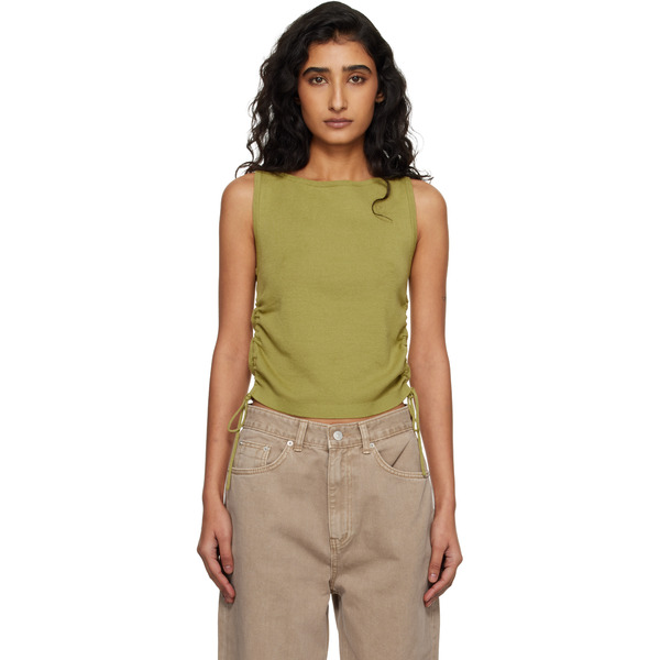  Dunst Green Layering Knit Tank Top 