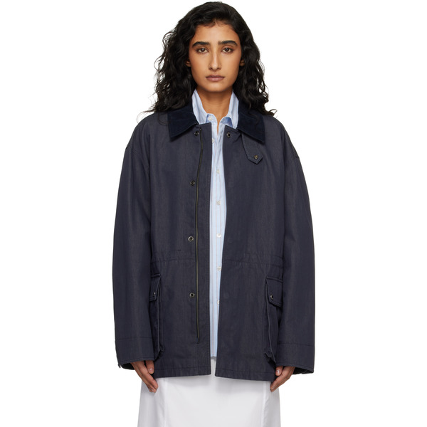 Dunst Navy Cotton Chore Jacket 