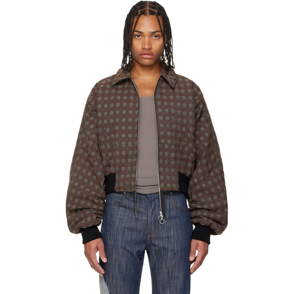  Edward Cuming Brown Bottom-heavy Bomber Jacket 