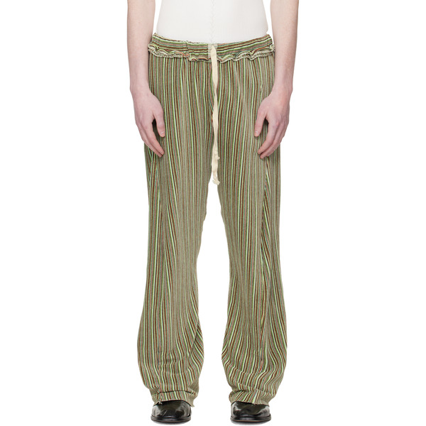  Edward Cuming Green Twisted Track Pants 