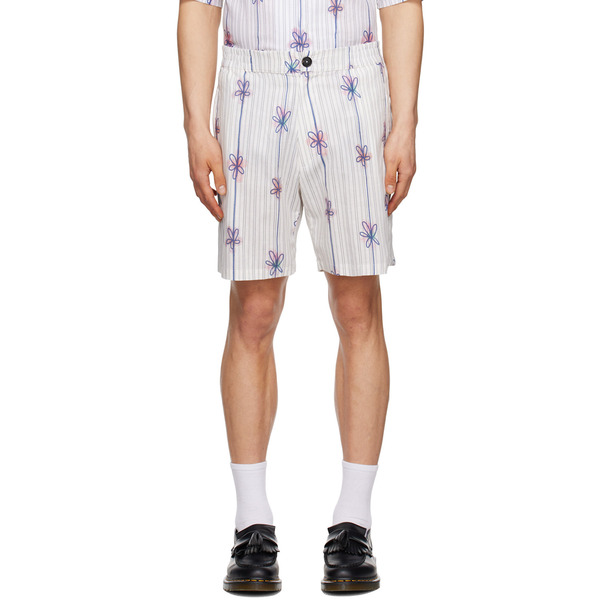  Egonlab Beige Floral Shorts 