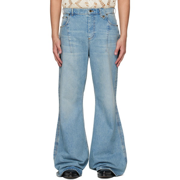  Egonlab Blue Refined Wide Jeans 
