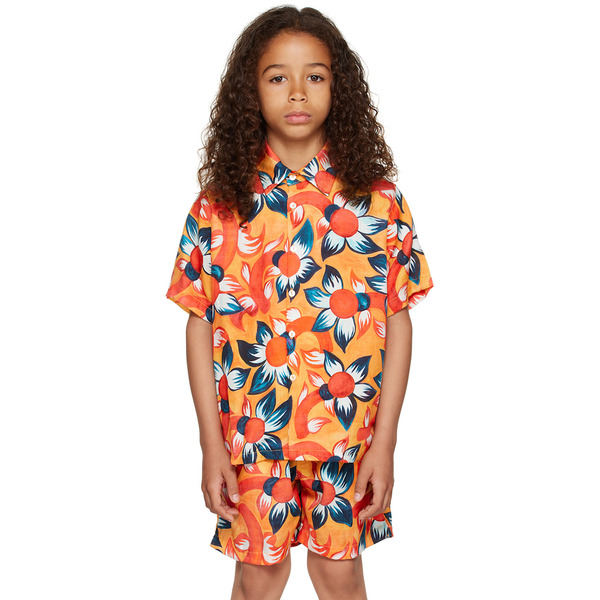  Endless Joy Kids Orange Wildflower Shirt 