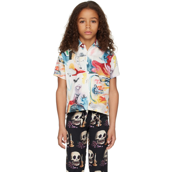  Endless Joy Kids White Printed Shirt 