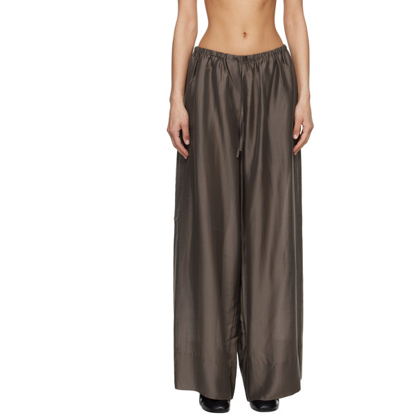 Entire Studios Brown Vento Wide Leg Trousers 
