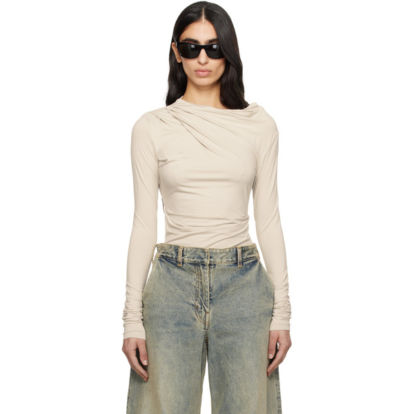 Entire Studios Off-white Drape Top 