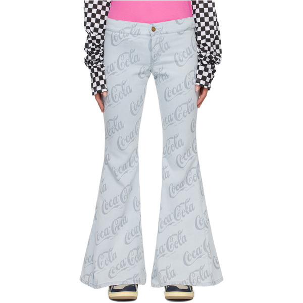  Erl Gray Jacquard Jeans 