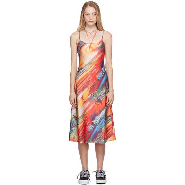  Erl Red Printed Midi Dress 