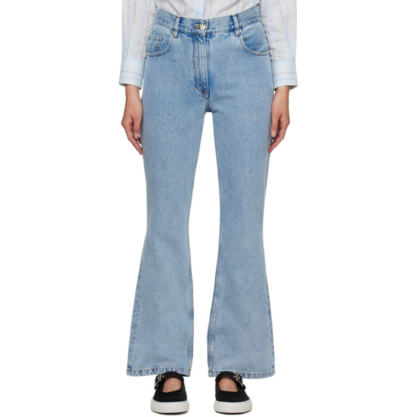  Ernest W. Baker Blue Flared Jeans 