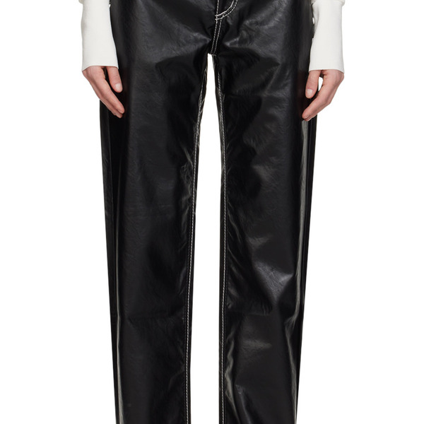  Eytys Black Benz Faux-leather Jeans 