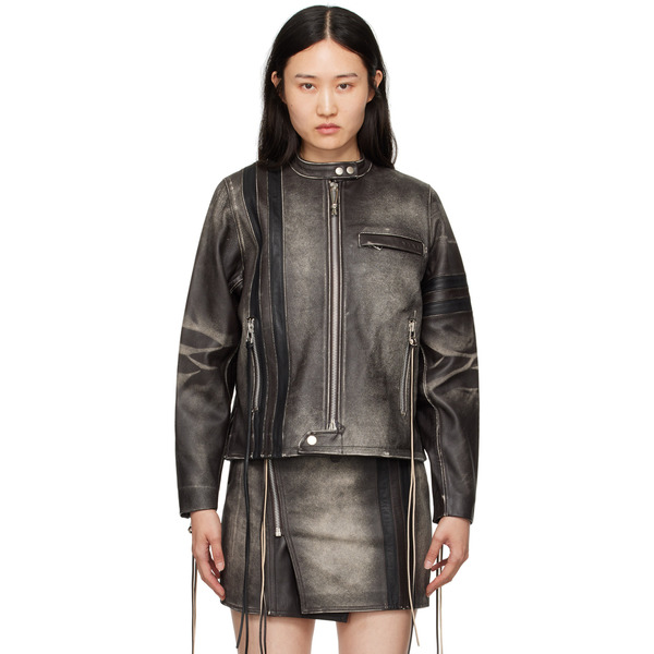  Eytys Ssense Exclusive Brown Damon Leather Jacket 