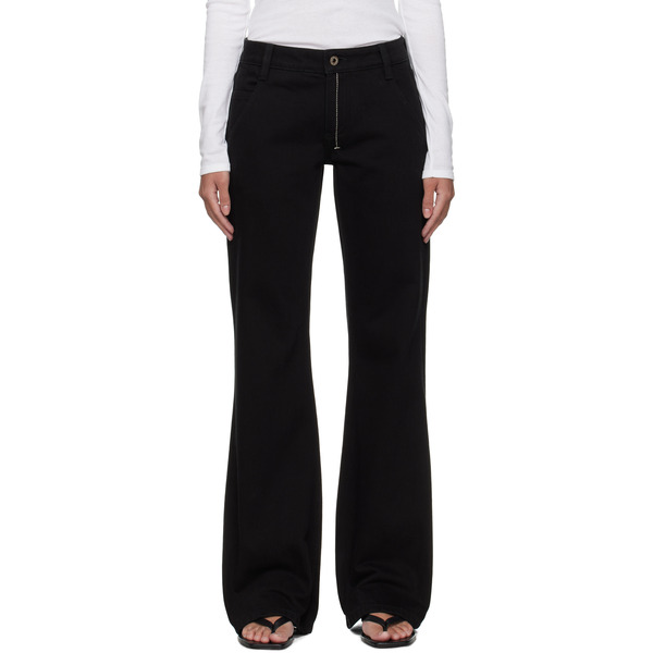  Fax Copy Express Black '000' Slim Flared Jeans 