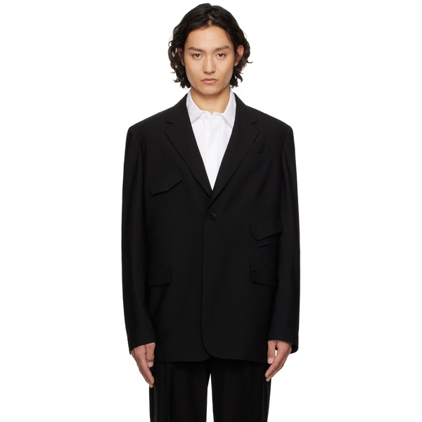  Feng Chen Wang Black Multi Slash Blazer 