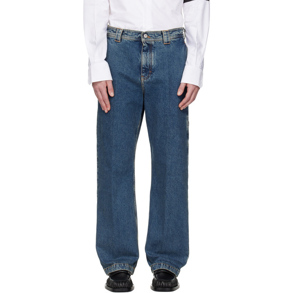  Ferragamo Blue Workwear Jeans 