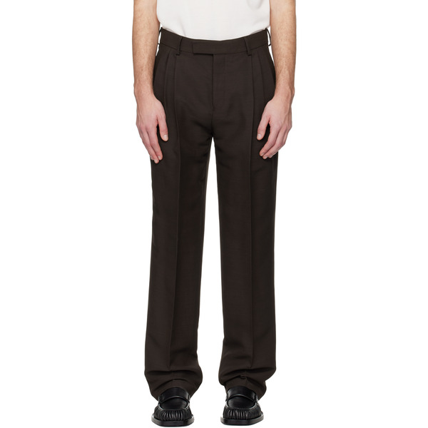  Ferragamo Brown Pleated Trousers 